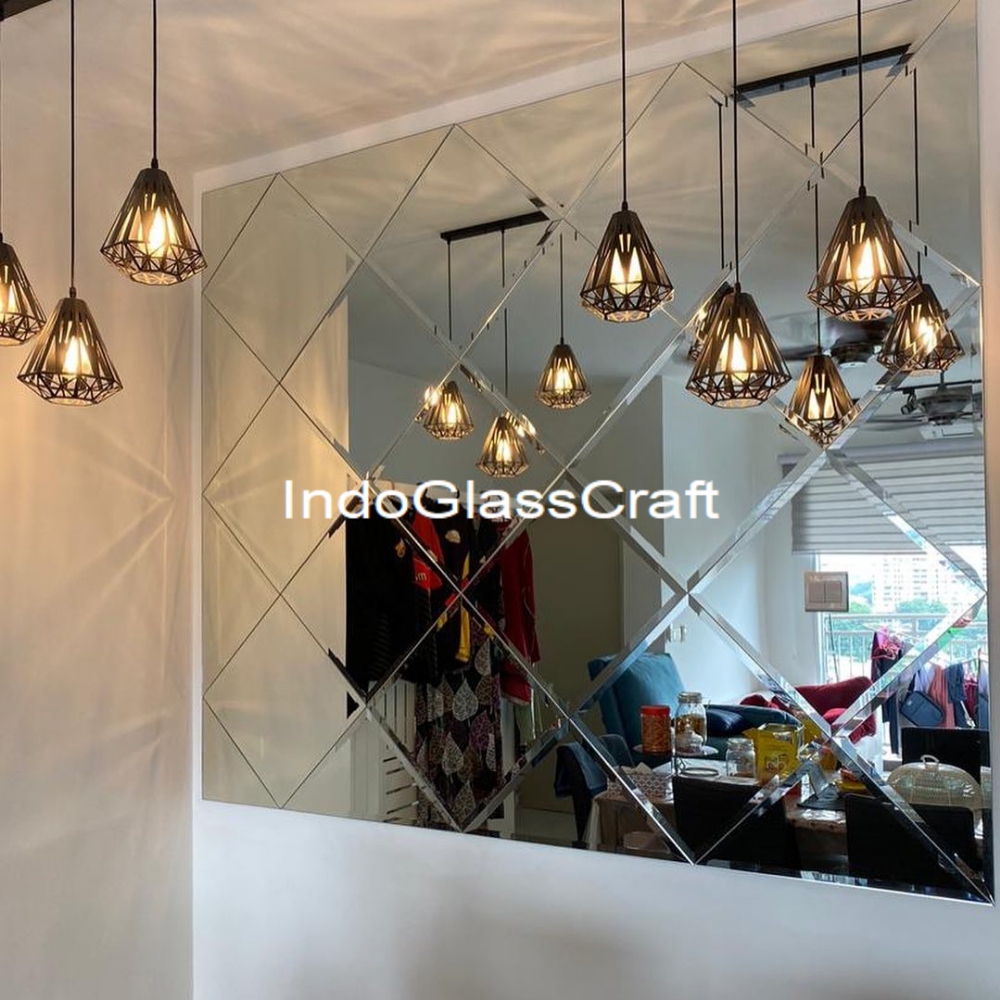 BM 002011 Cermin dinding potongan Wajik Indo Glass Craft